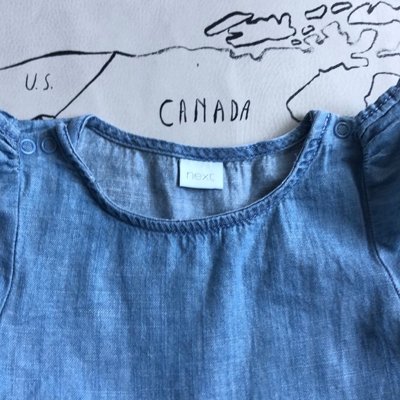 Next direct denim chambray rompers size 18m-2yr - Picture 2 of 5